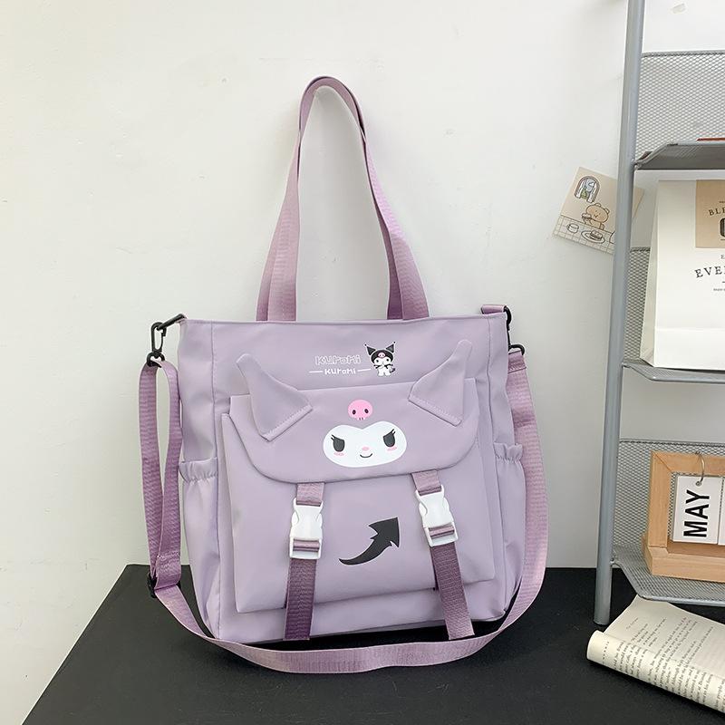 Latest Kuromi Series Girls Large Capacity Messenger Bag Fashion Animation Tote Bag All Match Students Causal Oxford Cloth Bag 36X34X9CM
Latest Kuromi Series Girls Large Capacity Messenger Bag Fashion Animation Tote Bag All Match Students Causal Oxford Cloth Bag 36X34X9CM