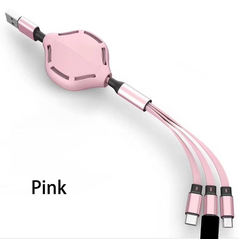 USB-кабель 3 в 1 для зарядного устройства IPhone Type-C, телескопический удлинительный кабель Micro USB для зарядки телефона 3in1 cable розовый
USB-кабель 3 в 1 для зарядного устройства IPhone Type-C, телескопический удлинительный кабель Micro USB для зарядки телефона 3in1 cable розовый