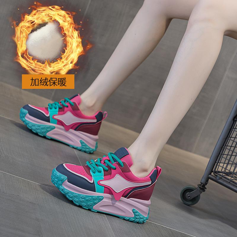 Кроссовки папы для девочки весна 2025 новая модель студенческая корейская версия толстая подошва внутренняя высота увеличение универсальные взрывные повседневные модные трендовые туфли 40