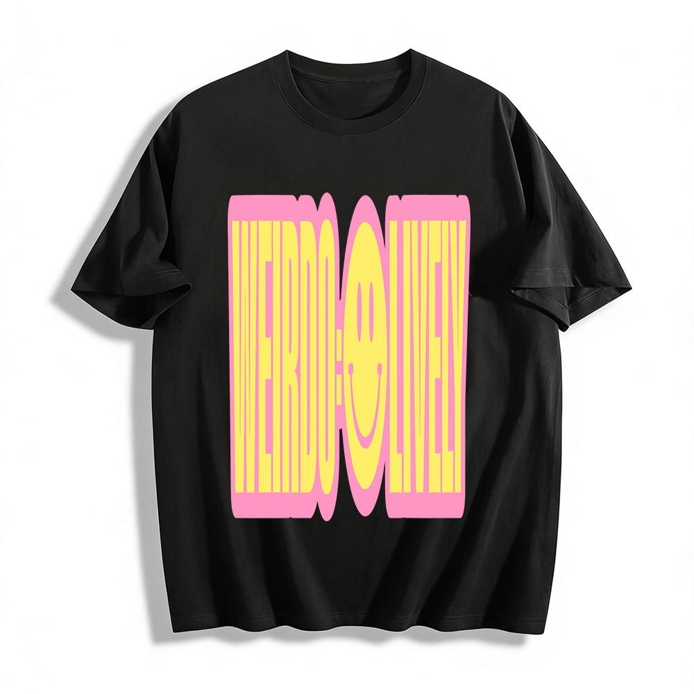 Weirdo Lively Letter Print T-shirt Unisex Casual Loose Crew Neck Trendy Funny Top Pure cotton T-shirt XXS
Weirdo Lively Letter Print T-shirt Unisex Casual Loose Crew Neck Trendy Funny Top Pure cotton T-shirt XXS