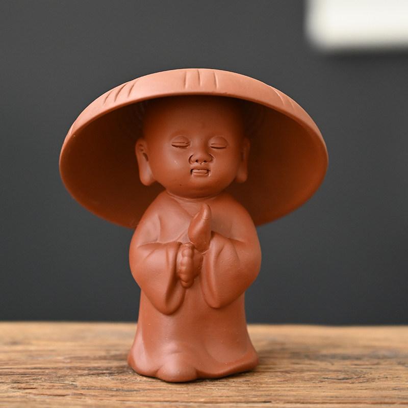 Chinese Zen Style Purple Clay Little Monk Filter Tea Filter Screen Household Ceramic Bamboo Hat Tea Strainer Tea Pet Teaware
Chinese Zen Style Purple Clay Little Monk Filter Tea Filter Screen Household Ceramic Bamboo Hat Tea Strainer Tea Pet Teaware