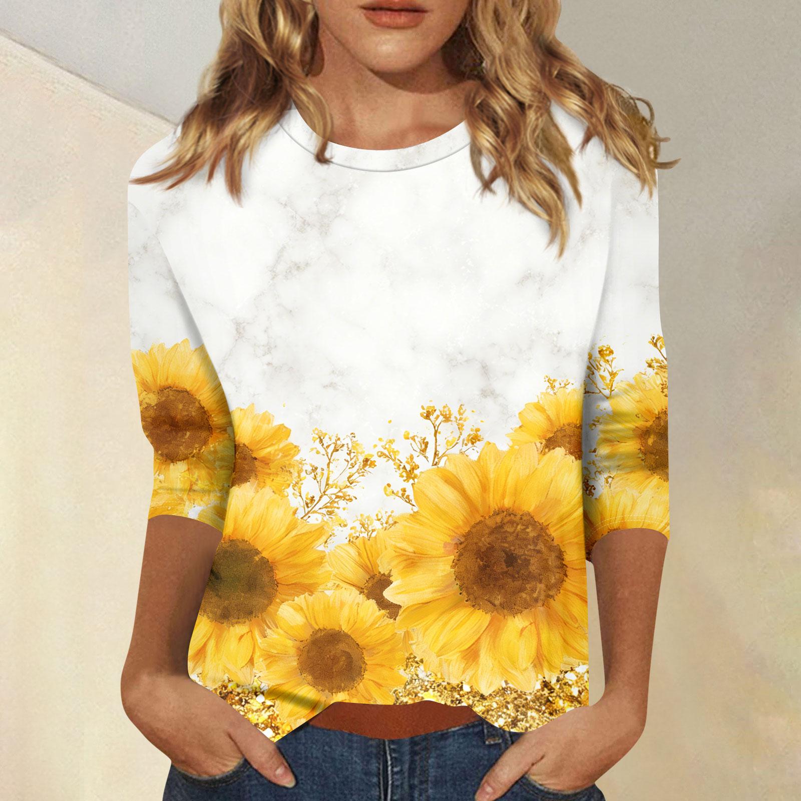 Women s 3/4 Sleeve Shirts Graphic Tees Shirts Casual Basic Tops Pullovers L
Women s 3/4 Sleeve Shirts Graphic Tees Shirts Casual Basic Tops Pullovers L
