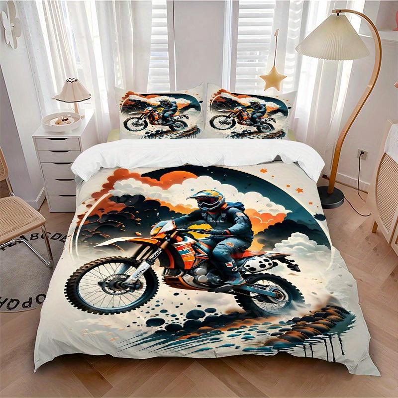 3pcs Motorbike Adventure 1Cover + 2Pillowcases, PillowInserts NotIncluded, Machine Washable, All - Season Use, Suitable for Bedroom Guest Room77 135x200cm
3pcs Motorbike Adventure 1Cover + 2Pillowcases, PillowInserts NotIncluded, Machine Washable, All - Season Use, Suitable for Bedroom Guest Room77 135x200cm