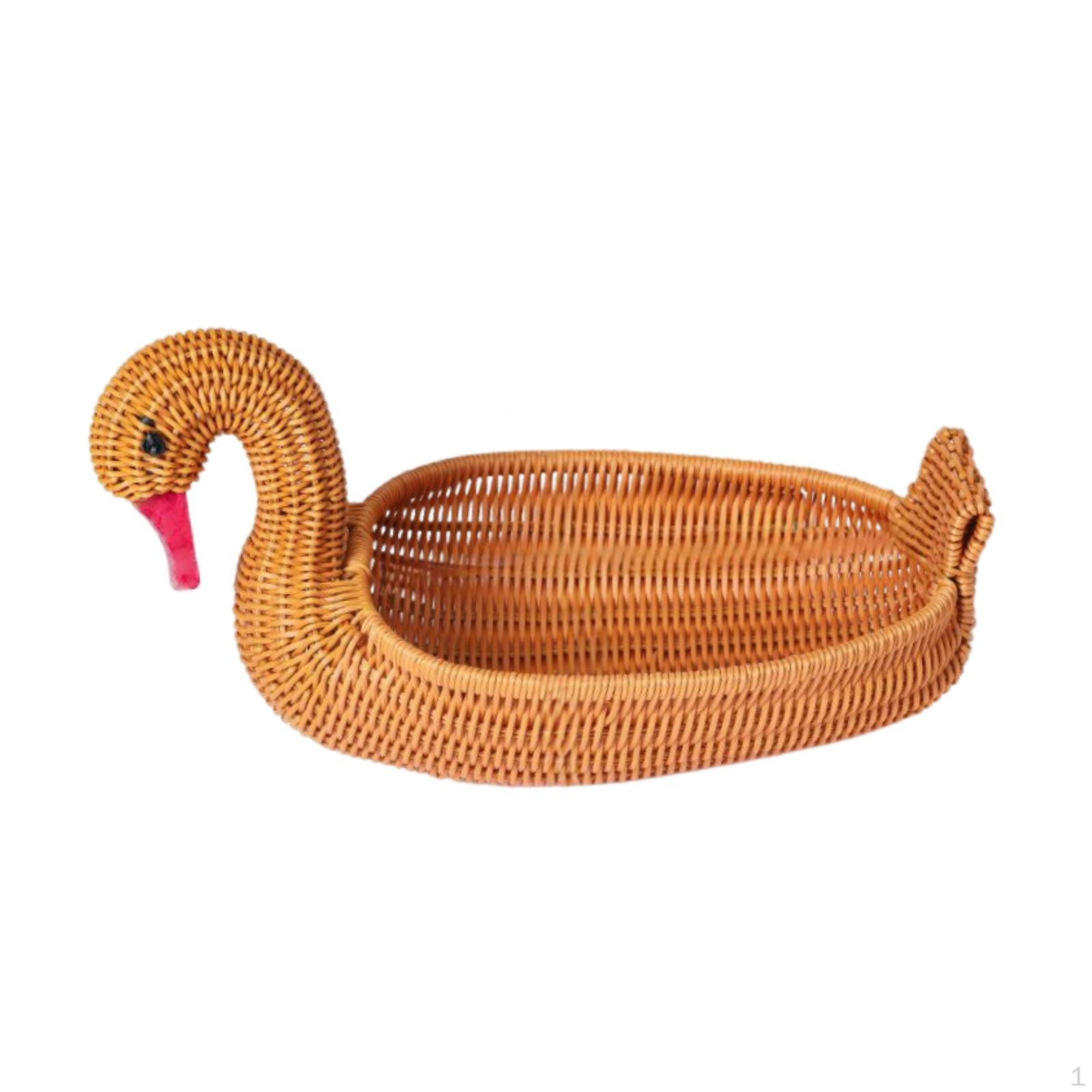 Woven Goose Fruit Basket Bowl Storage,Parties Key Holder Imitation Rattan Food Serving Tray for
Woven Goose Fruit Basket Bowl Storage,Parties Key Holder Imitation Rattan Food Serving Tray for