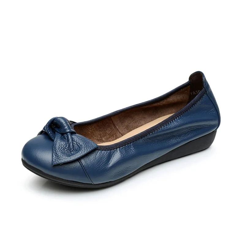 Women Shoes Mother Flats Casual Cow Genuine Leather Round Bowknot Slip On Loafers Pigskin Vintage 35-40 HN-306 40 небо синє кольору
Women Shoes Mother Flats Casual Cow Genuine Leather Round Bowknot Slip On Loafers Pigskin Vintage 35-40 HN-306 40 небо синє кольору