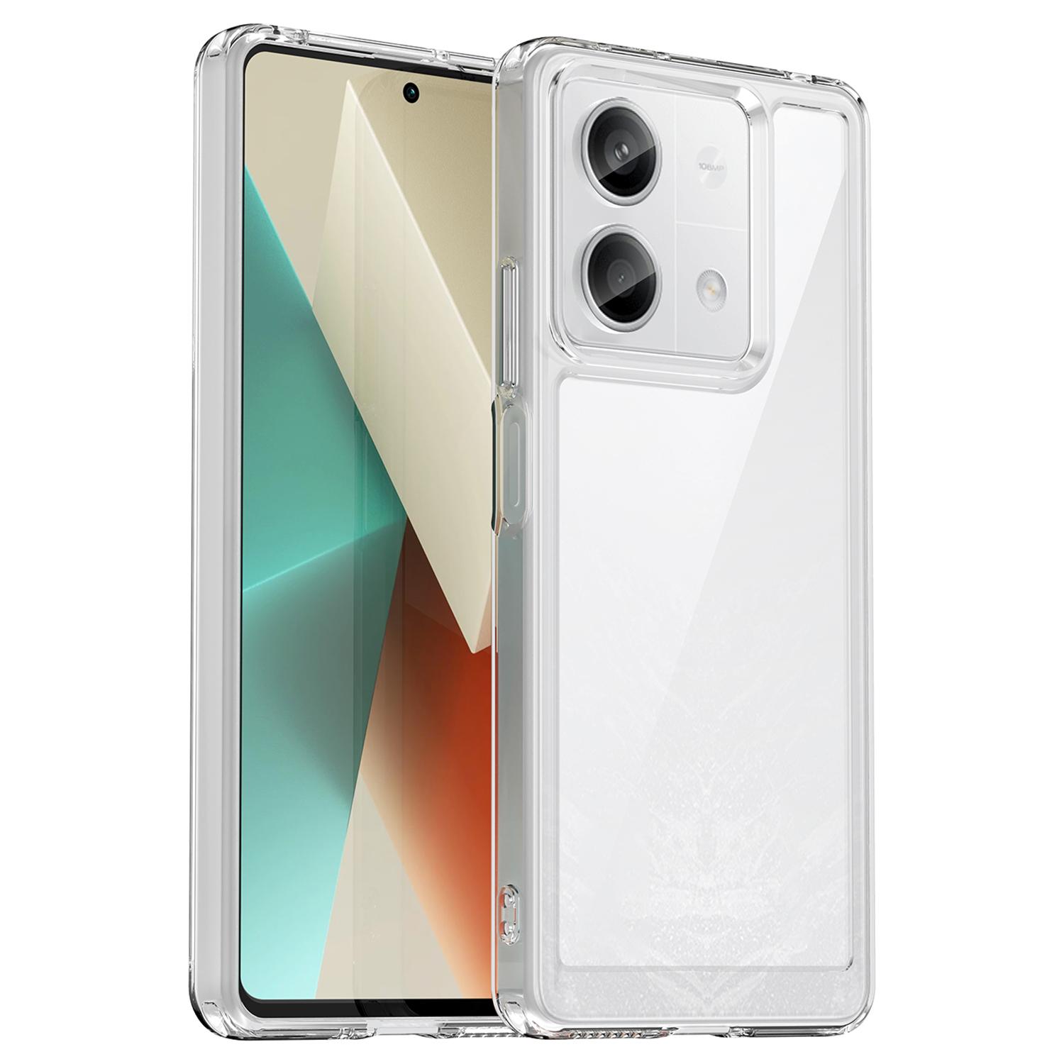 For Xiaomi Redmi Note 13 5G Phone Case Colorful TPU Frame+Acrylic Clear Back Transparent
For Xiaomi Redmi Note 13 5G Phone Case Colorful TPU Frame+Acrylic Clear Back Transparent