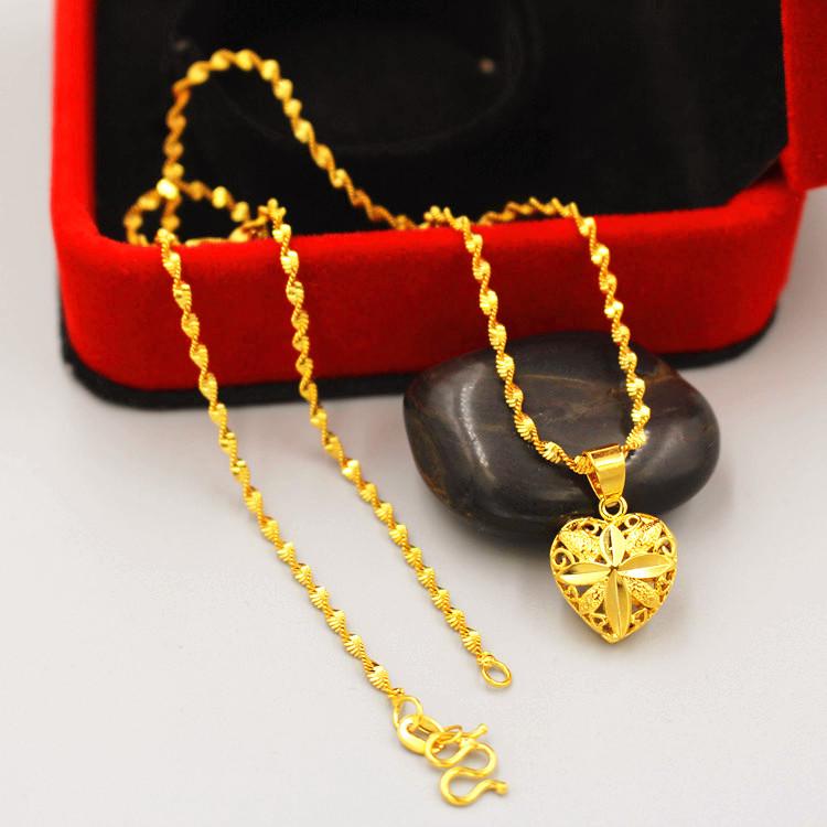Stylish European Hollow Heart Gold Necklace with Vietnamese Sand Gold - Long-lasting Women s Jewelry
Stylish European Hollow Heart Gold Necklace with Vietnamese Sand Gold - Long-lasting Women s Jewelry