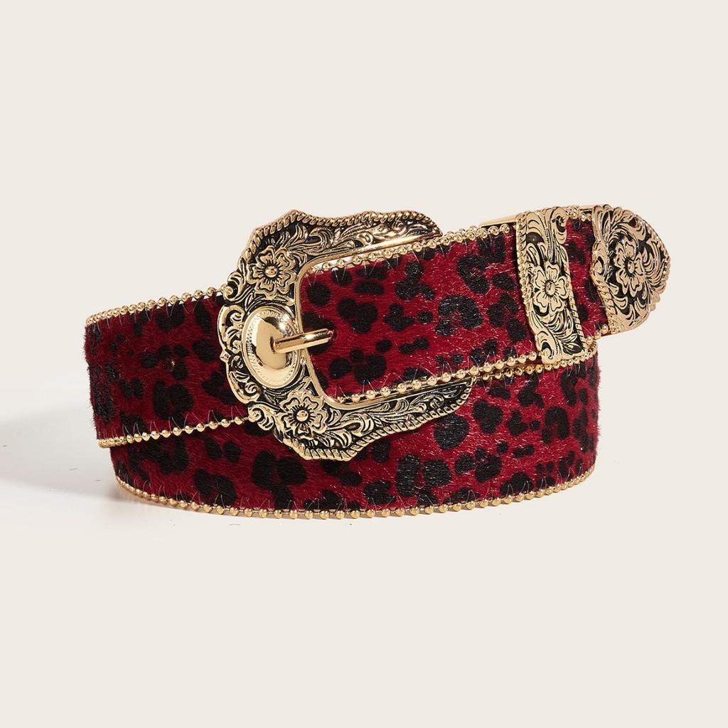 Womens Leopard Print Leather Belt With Silver Alloy Buckle For Casual Fashion червоний
Womens Leopard Print Leather Belt With Silver Alloy Buckle For Casual Fashion червоний