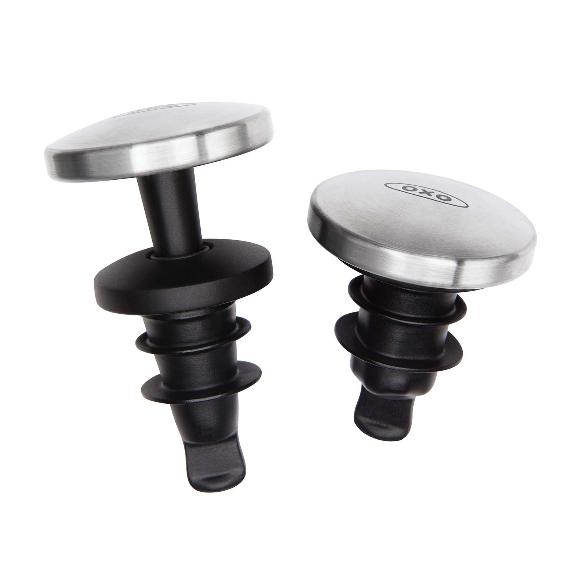 OXO Wine Stopper Set Stainless Steel and Silicone Wine Stoppers One-Push - Leak-Proof
OXO Wine Stopper Set Stainless Steel and Silicone Wine Stoppers One-Push - Leak-Proof
