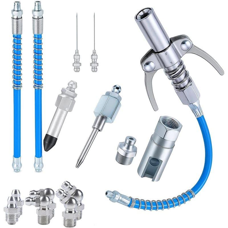 SHGO-14PCS Accessories Kit,12 Hose, Nozzle Dispenser, Hydraulic Couplers, Rubber Tips For Tractor, Automotive& Machinery Needle
SHGO-14PCS Accessories Kit,12 Hose, Nozzle Dispenser, Hydraulic Couplers, Rubber Tips For Tractor, Automotive& Machinery Needle