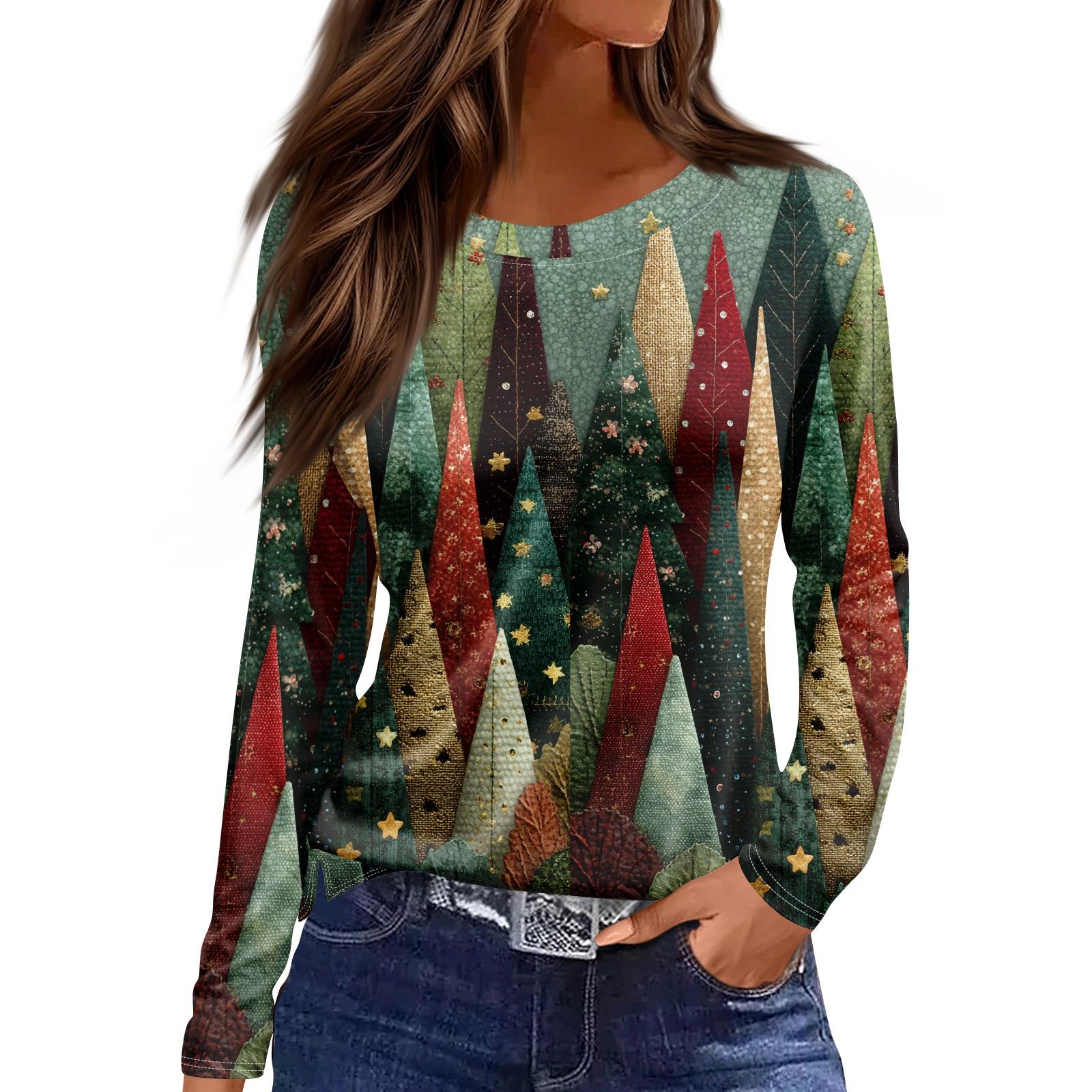 Жіноча модна повсякденна вільна футболка з розрізом і круглим вирізом з довгим рукавом і принтом XXL зелений
Жіноча модна повсякденна вільна футболка з розрізом і круглим вирізом з довгим рукавом і принтом XXL зелений