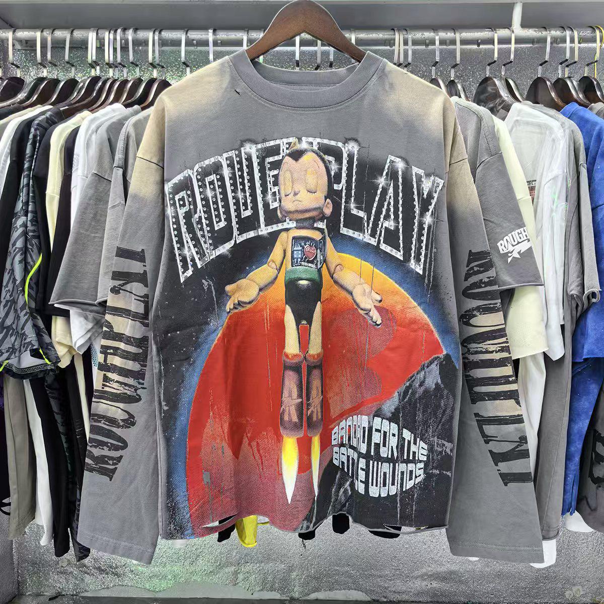 American Trendy Skull Print Distressed Long Sleeve Cotton T-Shirt M
American Trendy Skull Print Distressed Long Sleeve Cotton T-Shirt M
