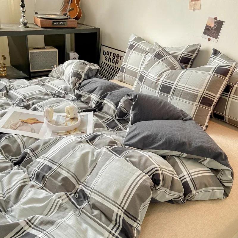 Japanese Style Check Queen Quilt Cover Set 1/3 Pcs Soft Washed Duvet Cover and Pillowcase or Only Duvet Covers Skin-friendly 150x200cm only 1 Pcs
Japanese Style Check Queen Quilt Cover Set 1/3 Pcs Soft Washed Duvet Cover and Pillowcase or Only Duvet Covers Skin-friendly 150x200cm only 1 Pcs