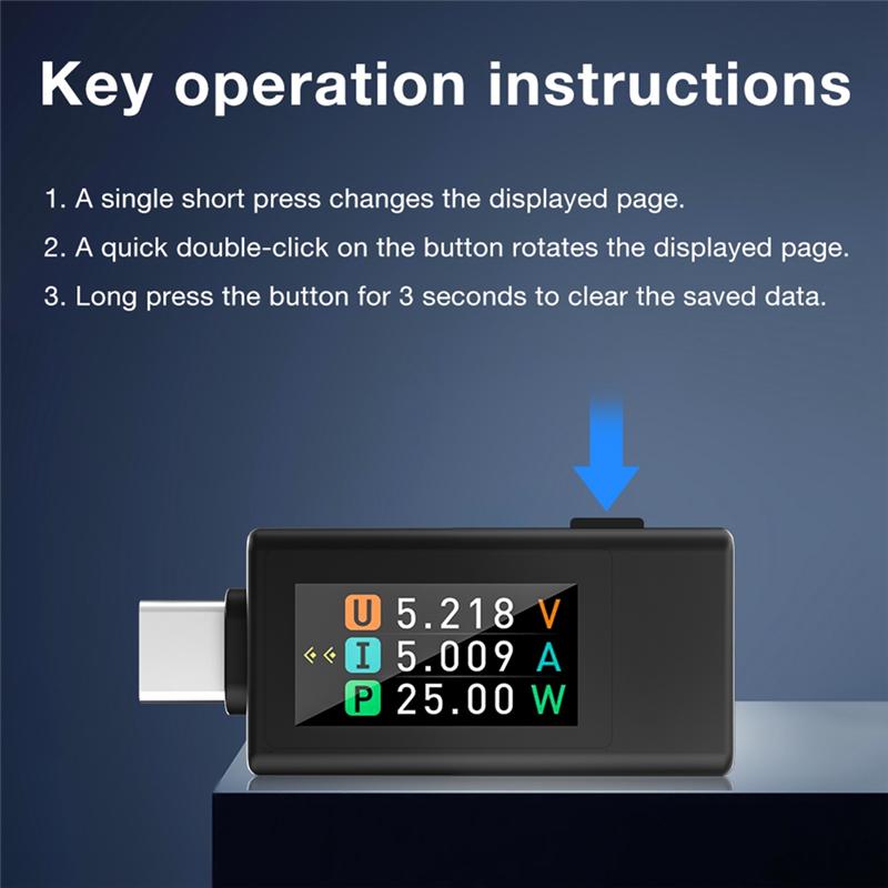 AS60-KWS-1902L Type-C 4-30V 0-8A Current Voltage Monitor Amp Volt Ammeter Meter Color Display Power Off Storage Detector чорний
AS60-KWS-1902L Type-C 4-30V 0-8A Current Voltage Monitor Amp Volt Ammeter Meter Color Display Power Off Storage Detector чорний