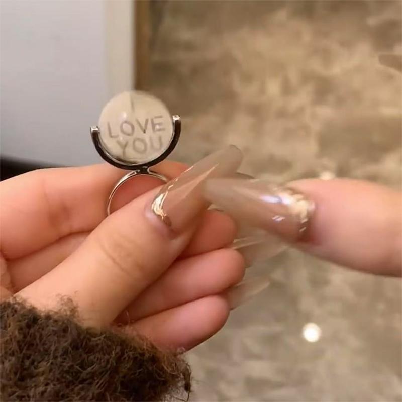 Personality Temperament Ring Creative Spin Love You Finger Ring Simple Finger Ring Daily Jewelry Accessories Gifts
Personality Temperament Ring Creative Spin Love You Finger Ring Simple Finger Ring Daily Jewelry Accessories Gifts