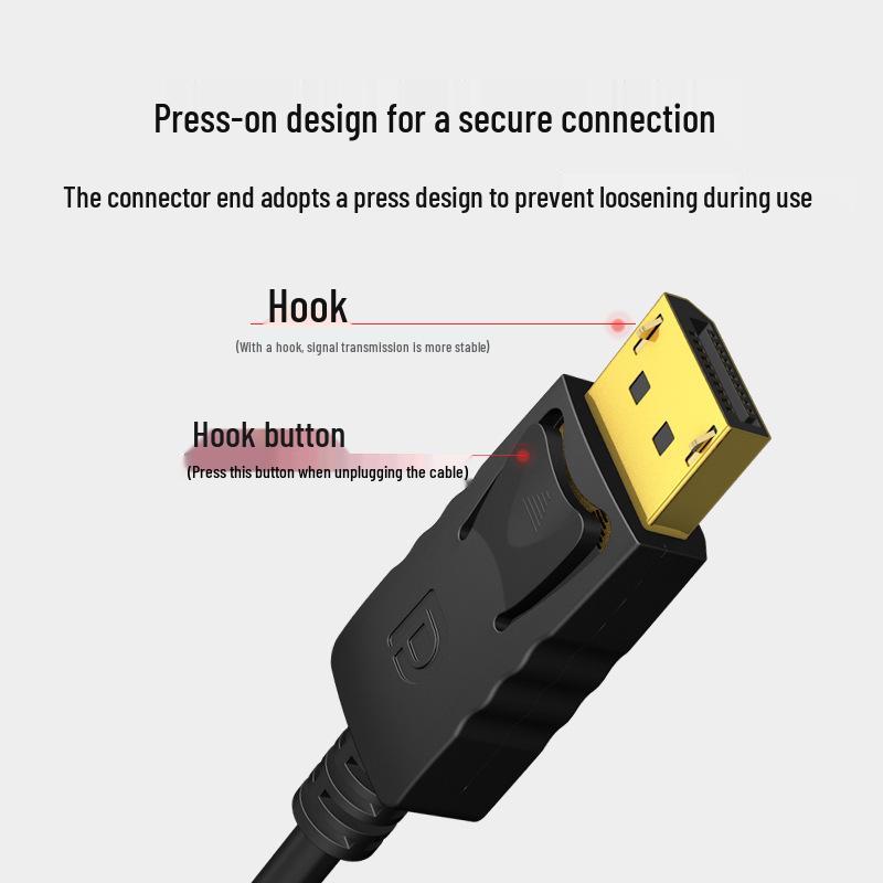 4K DP to HDMI 1.8m Adapter Cable for HD Monitors 1.8m 1080P
4K DP to HDMI 1.8m Adapter Cable for HD Monitors 1.8m 1080P