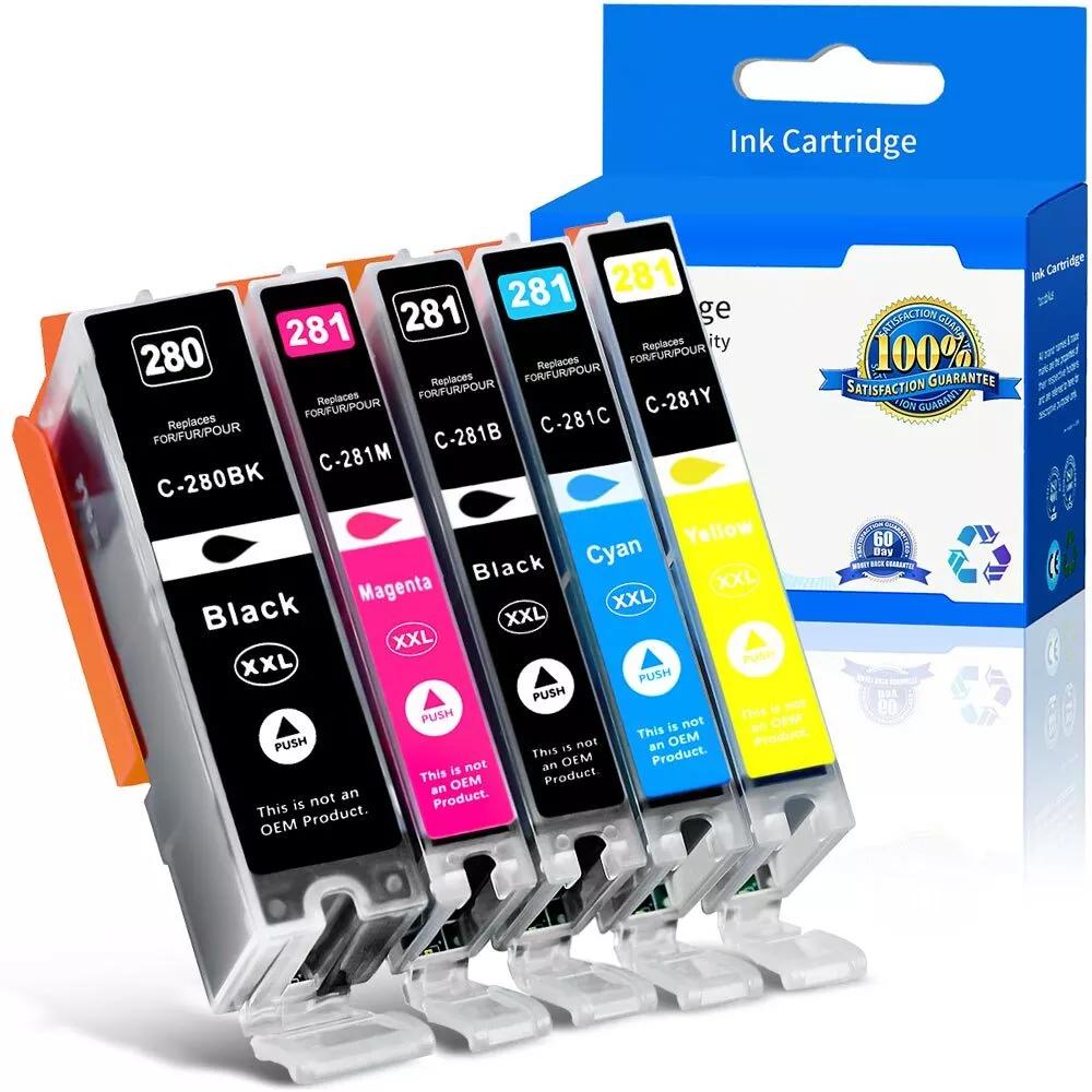 5PK PGI-280XXL CLI-281XXL Ink Cartridges for Canon TR8620A TR8622A TR8520 TS702A United States
5PK PGI-280XXL CLI-281XXL Ink Cartridges for Canon TR8620A TR8622A TR8520 TS702A United States