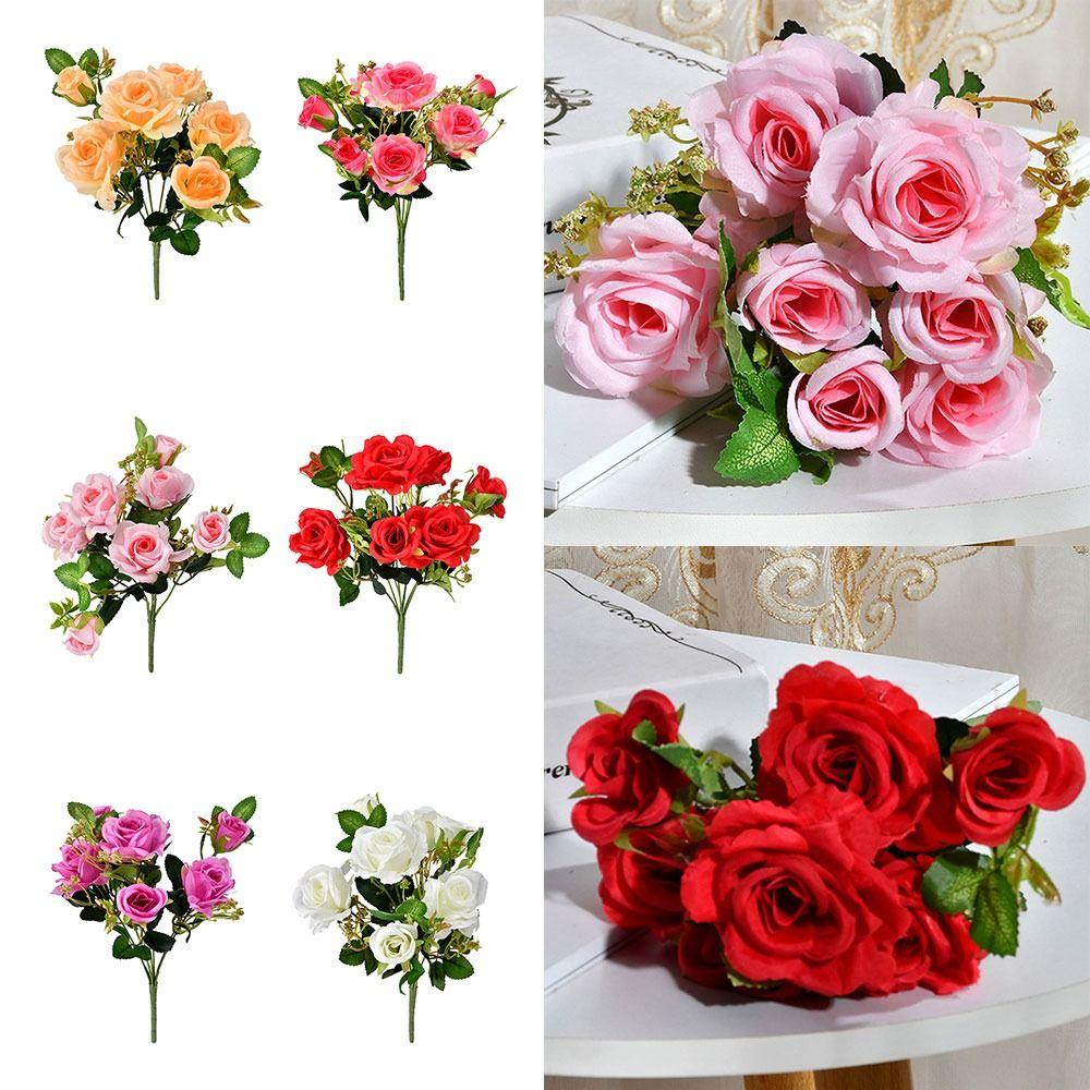Silk Simulation Flowers 7 Heads Faux Floral Plants Vivid Artificial Rose Bouquet Gift рожевий
Silk Simulation Flowers 7 Heads Faux Floral Plants Vivid Artificial Rose Bouquet Gift рожевий