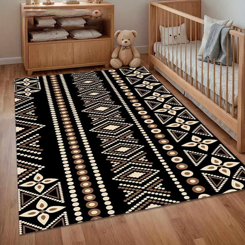Soft Non-Slip Washable Black White Brown Geometric Boho Area Rug Floor Carpet for Living Room Bedroom Bohemian Decor 40cm x 60cm
Soft Non-Slip Washable Black White Brown Geometric Boho Area Rug Floor Carpet for Living Room Bedroom Bohemian Decor 40cm x 60cm