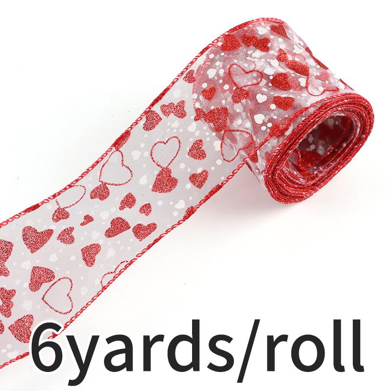 (6 Yards/pack)63mm Heart-shaped Organza Ribbon Wire Edge Valentine s Day Fabric Ribbons Gift Box Package Party Decoration DIY 6 Yards червоний
(6 Yards/pack)63mm Heart-shaped Organza Ribbon Wire Edge Valentine s Day Fabric Ribbons Gift Box Package Party Decoration DIY 6 Yards червоний