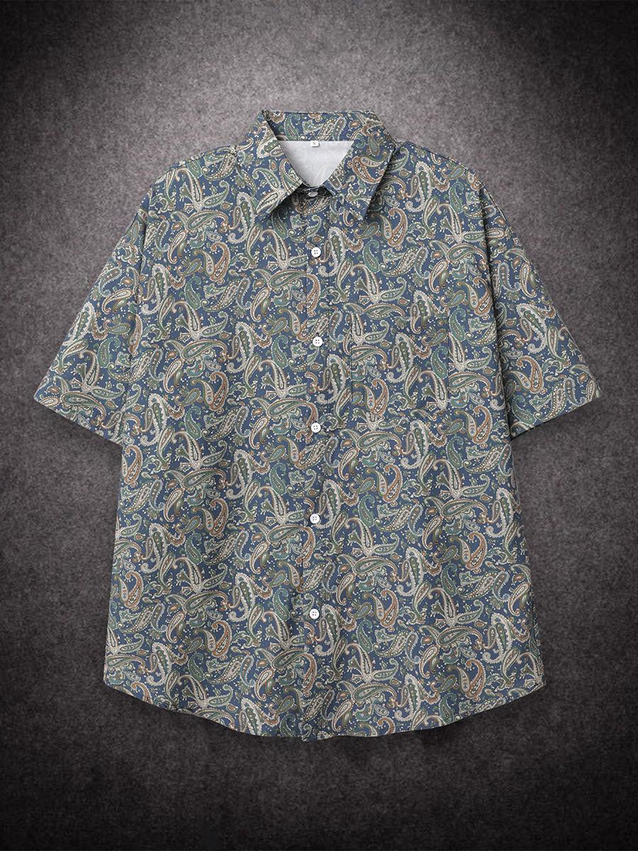 Oversized Loose Short Sleeve Bandanna Paisley Print Hawaii Beach Summer Men Shirt Student Couples Fashion Casual Mens Clothing XXL синій
Oversized Loose Short Sleeve Bandanna Paisley Print Hawaii Beach Summer Men Shirt Student Couples Fashion Casual Mens Clothing XXL синій