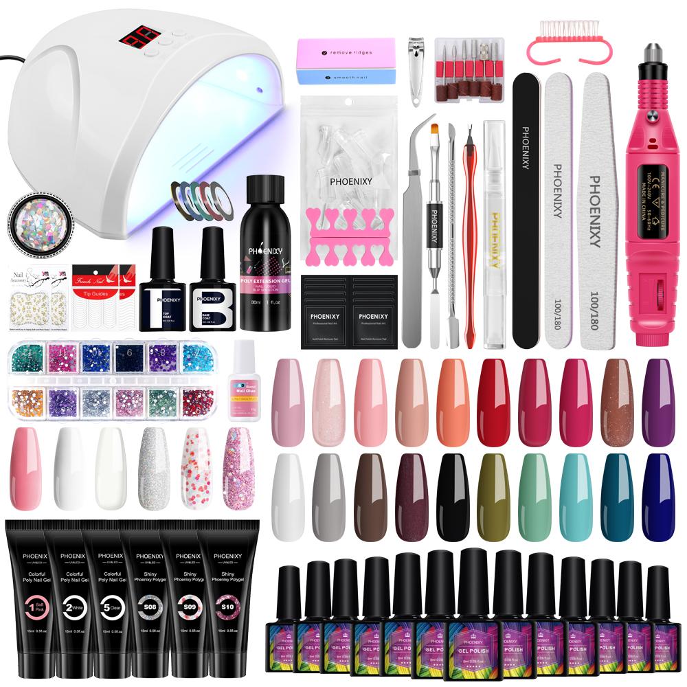 PHOENIXY Poly UV Gel Set 15 мл Полигель для ногтей Гель-лак для ногтей и УФ-светодиодная лампа для быстрого наращивания ногтей
PHOENIXY Poly UV Gel Set 15 мл Полигель для ногтей Гель-лак для ногтей и УФ-светодиодная лампа для быстрого наращивания ногтей