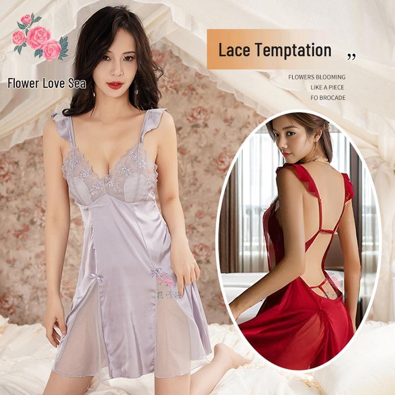 Satin Solid Color Camisole Nightdress with Push-Up Pads: Floral Design, Sexy & Comfortable Loungewear (Hot Seller) One Size
Satin Solid Color Camisole Nightdress with Push-Up Pads: Floral Design, Sexy & Comfortable Loungewear (Hot Seller) One Size