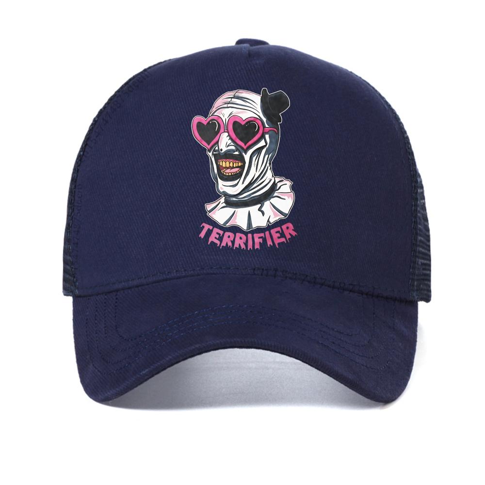 Terrifier Art Clown Heart Glasses Breathable baseball cap Fashion Gift Idea mesh Snapback hat Adjustable casual Trucker Hats Adjustable темно-синього кольору
Terrifier Art Clown Heart Glasses Breathable baseball cap Fashion Gift Idea mesh Snapback hat Adjustable casual Trucker Hats Adjustable темно-синього кольору