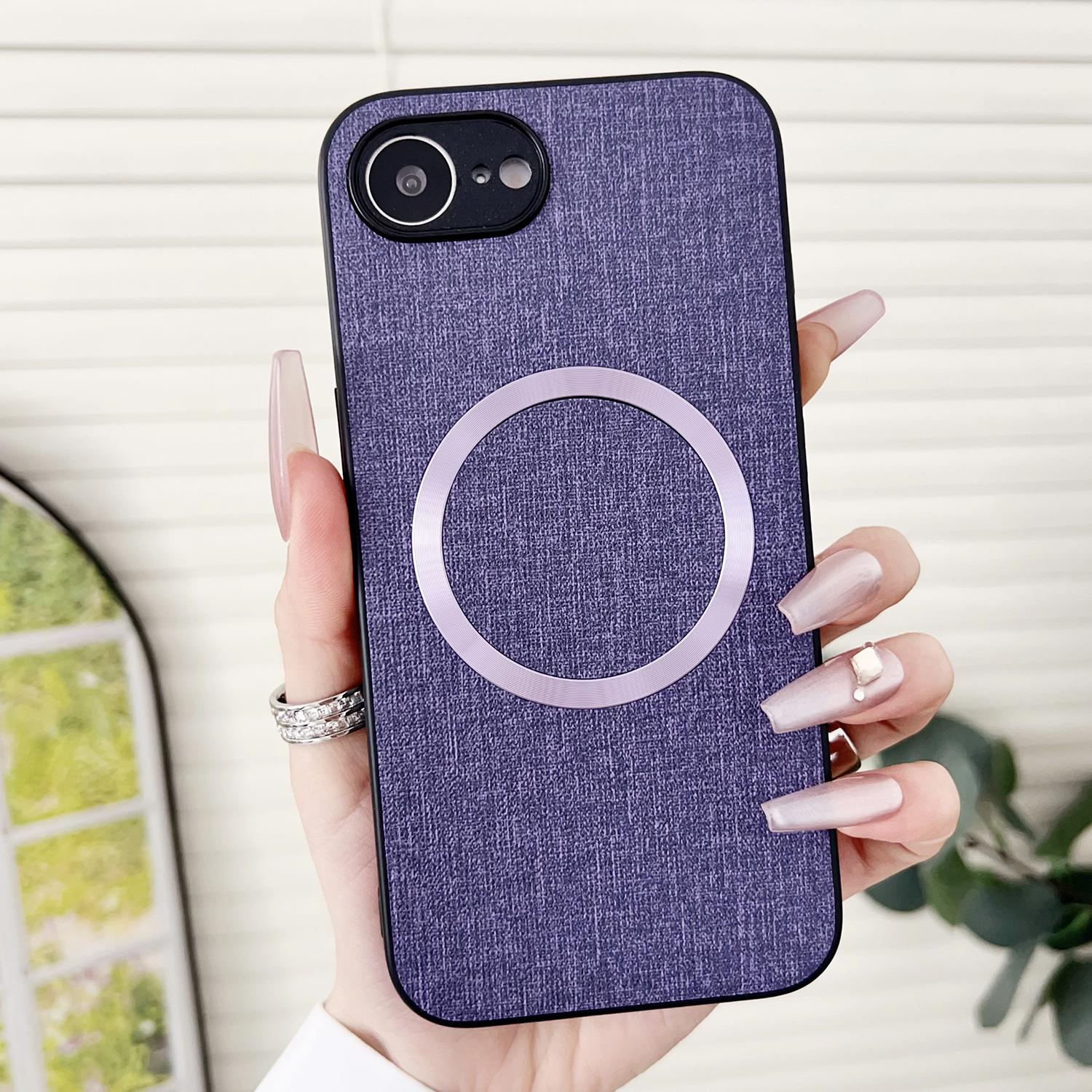 For iPhone 16e Case Drop-Proof TPU+Cloth Back Phone Cover Compatible with MagSafe Purple
For iPhone 16e Case Drop-Proof TPU+Cloth Back Phone Cover Compatible with MagSafe Purple