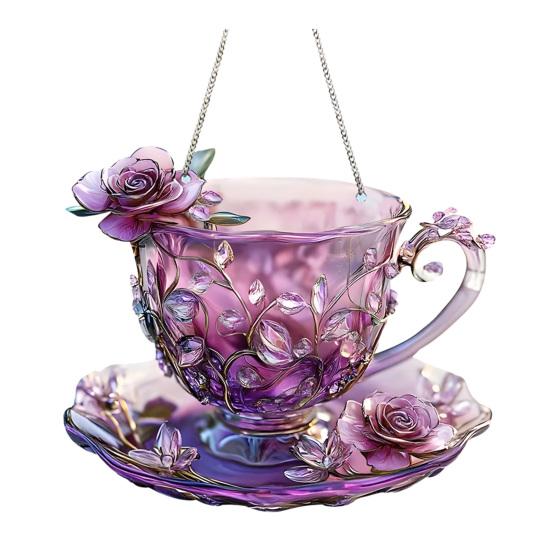 Coffee Cup Pendant with 60cm Metal Chain Hanging Decoration Acrylic Teacup Kitchen Wall Art Home Decor фиолетовый
Coffee Cup Pendant with 60cm Metal Chain Hanging Decoration Acrylic Teacup Kitchen Wall Art Home Decor фиолетовый