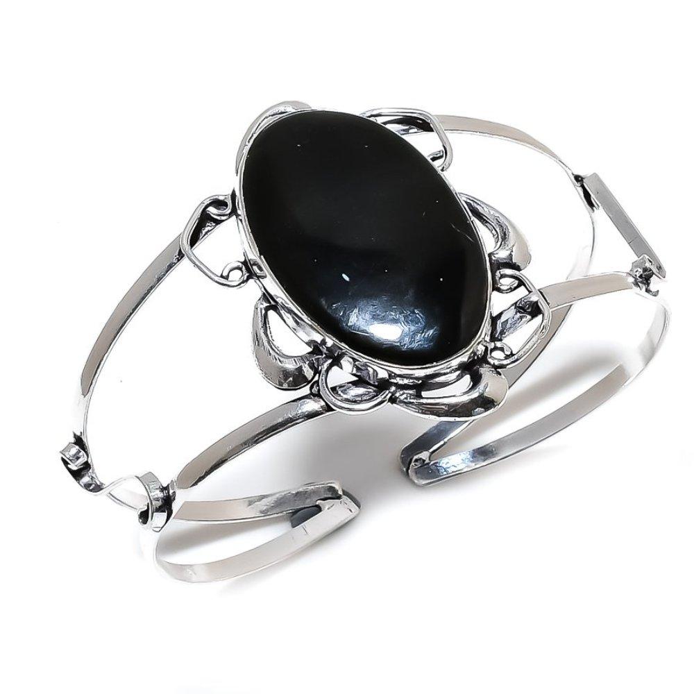 Натуральный драгоценный камень-обсидиан в виде снежинки из стерлингового серебра 925 пробы, браслет-манжета, регулируемый. м5Н03
Натуральный драгоценный камень-обсидиан в виде снежинки из стерлингового серебра 925 пробы, браслет-манжета, регулируемый. м5Н03