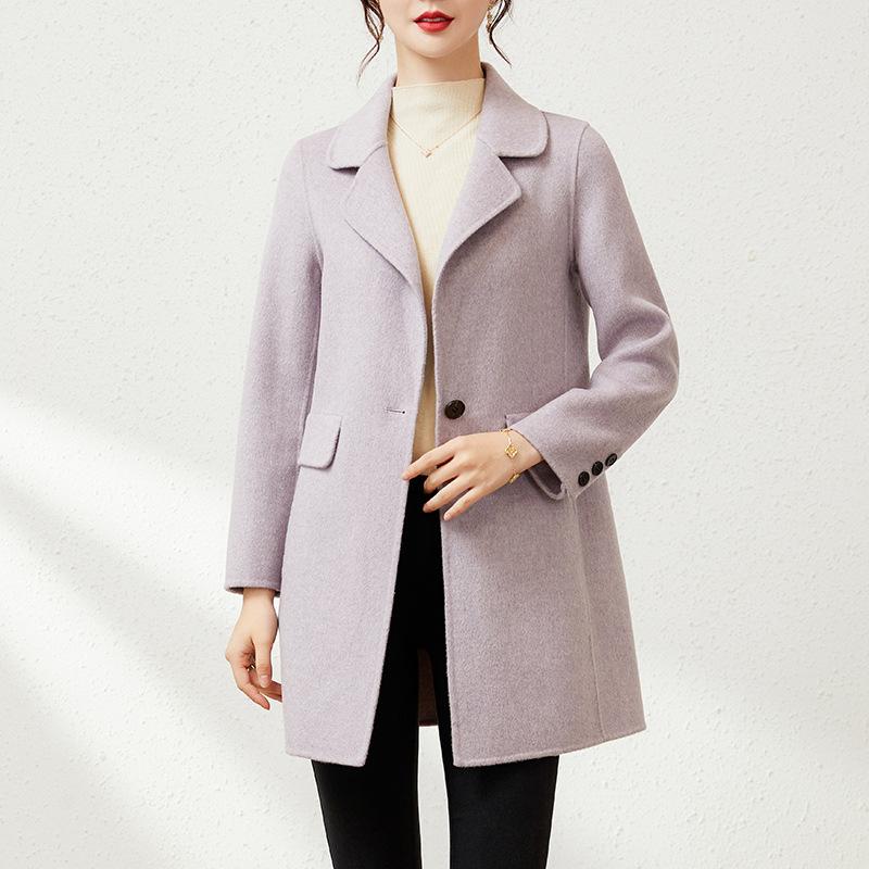 Autumn senior sense slim temperament double-sided wool coat short herringbone woolen coat woolen coat S recommends about 85-52.5 kg світло-фіолетового кольору
Autumn senior sense slim temperament double-sided wool coat short herringbone woolen coat woolen coat S recommends about 85-52.5 kg світло-фіолетового кольору