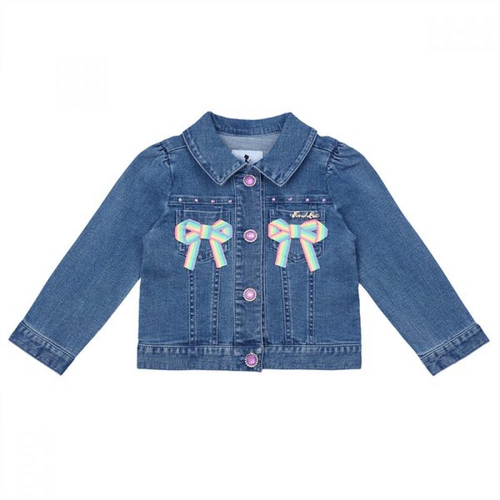 French Cat Denim Jacket With Ribbon Q51dbk060n3 denim/145
French Cat Denim Jacket With Ribbon Q51dbk060n3 denim/145