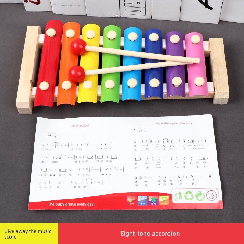 Educational Toys Building Blocks Baby Boy and Girl Early Education Percussion Piano Eight-tone piano + complimentary music score
Educational Toys Building Blocks Baby Boy and Girl Early Education Percussion Piano Eight-tone piano + complimentary music score