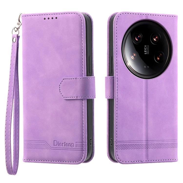 DIERFENG DF-03 Wallet Case for Xiaomi 14 Ultra Phone Shell Lines Imprinted Flip Stand Cover
DIERFENG DF-03 Wallet Case for Xiaomi 14 Ultra Phone Shell Lines Imprinted Flip Stand Cover