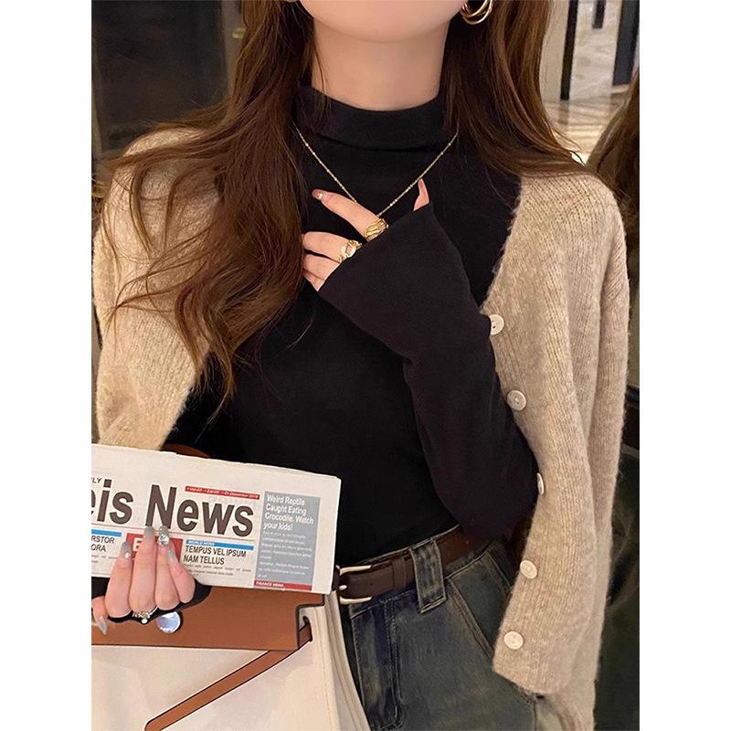 gram double-sided scratching, long-sleeved t-shirt for women s autumn and winter thin slim-fit solid-color shirt, semi-turtleneck chic. XL чорний
gram double-sided scratching, long-sleeved t-shirt for women s autumn and winter thin slim-fit solid-color shirt, semi-turtleneck chic. XL чорний