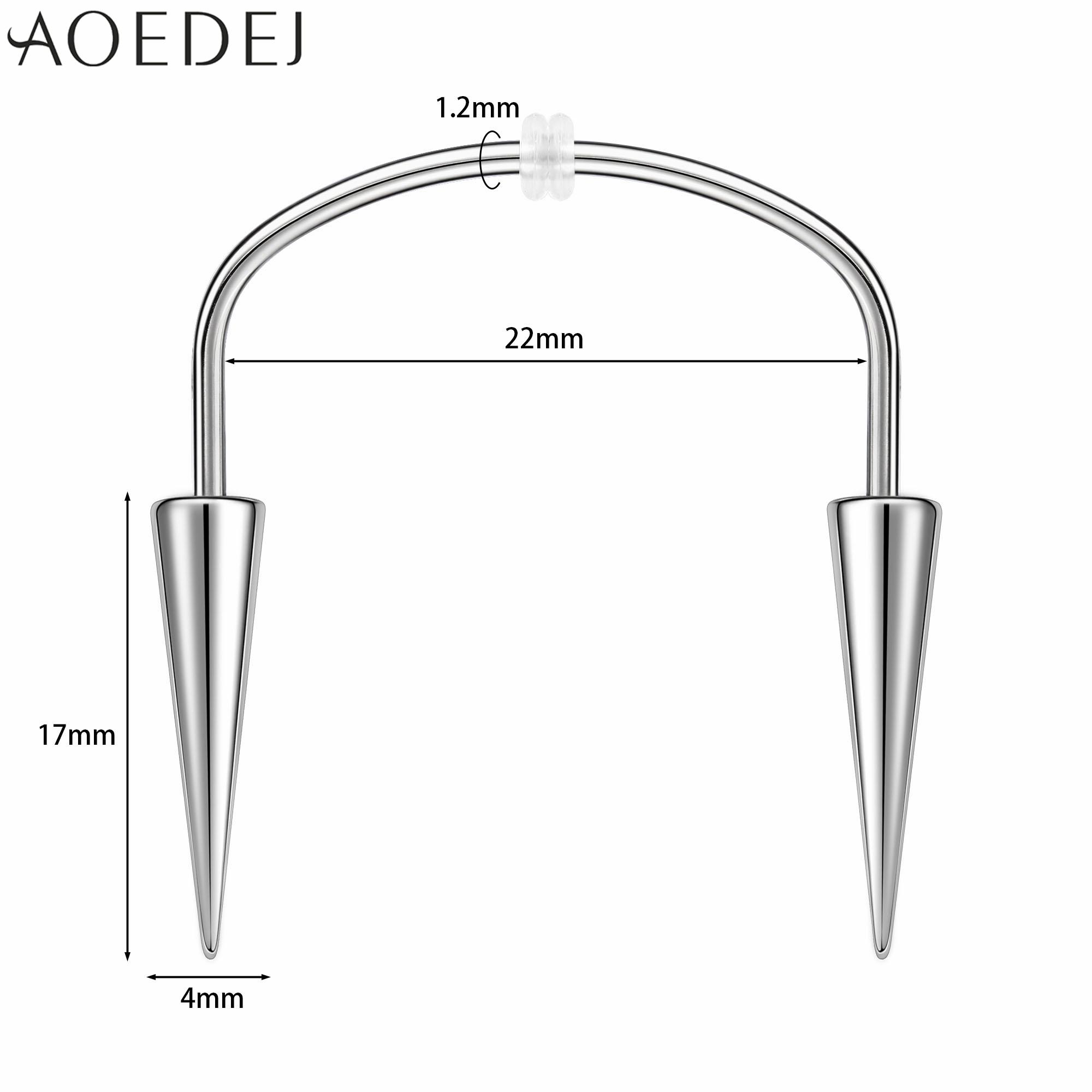AOEDEJ 2pcs/lot 16G Spike Stainless Steel Lip Stud Women Men Halloween Lip Piercing Taper 2 Colors Smiley Piercings Fang 19/22MM Labret, Lip Piercing Jewelry
AOEDEJ 2pcs/lot 16G Spike Stainless Steel Lip Stud Women Men Halloween Lip Piercing Taper 2 Colors Smiley Piercings Fang 19/22MM Labret, Lip Piercing Jewelry