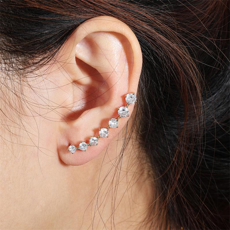 Two-Way Zircon Claw Earrings: Creative Sparkling Diamond Ear Clips & Hooks for Students серебряный
Two-Way Zircon Claw Earrings: Creative Sparkling Diamond Ear Clips & Hooks for Students серебряный