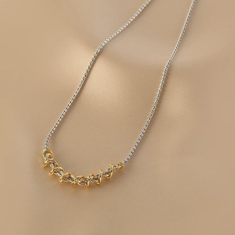 Stainless Steel Necklace for Women Punk Gold Silver Color Interweave Necklace Fashion Personality Jewelry Dropshipping Wholesale
Stainless Steel Necklace for Women Punk Gold Silver Color Interweave Necklace Fashion Personality Jewelry Dropshipping Wholesale