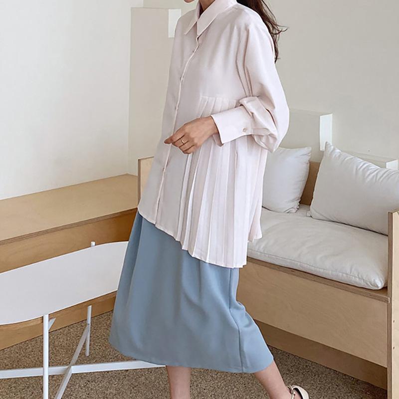 Autumn New Shirt Women s Design Sense Irregular Side Pleats Loose Solid Color Shirt Women L
Autumn New Shirt Women s Design Sense Irregular Side Pleats Loose Solid Color Shirt Women L