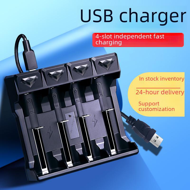 Умное зарядное устройство USB для литий-ионных аккумуляторов 3,7 В, 4 слота, двойная совместимость с форматом 18650 UK41 1-slot charger
Умное зарядное устройство USB для литий-ионных аккумуляторов 3,7 В, 4 слота, двойная совместимость с форматом 18650 UK41 1-slot charger