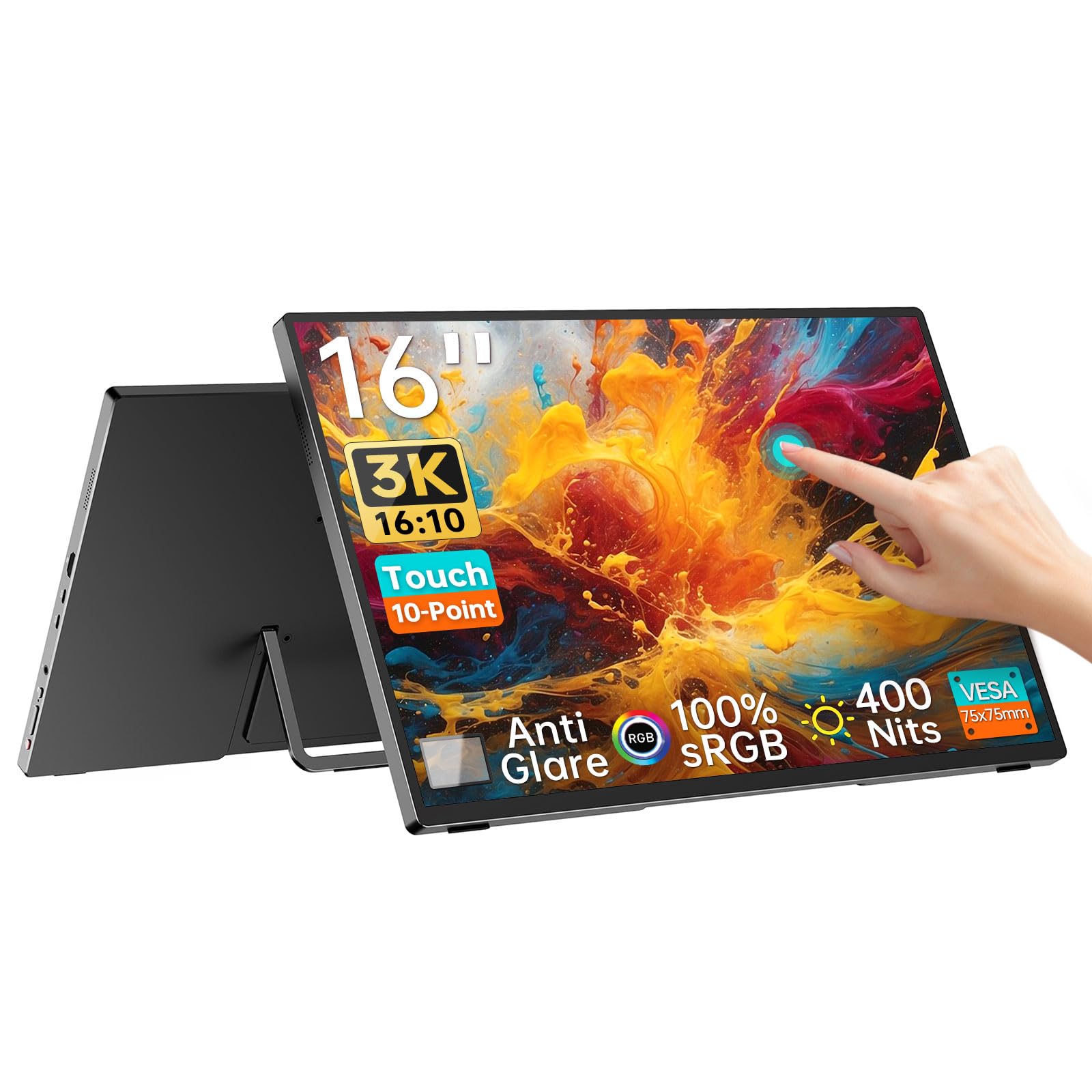 Intehill Mobile Monitor 3K Touch Monitor 16 Inch AG Matte IPS Panel 3072x1920 Golden Ratio SRGB Wide Color Gamut 400nits High Brightness Mini чорний
Intehill Mobile Monitor 3K Touch Monitor 16 Inch AG Matte IPS Panel 3072x1920 Golden Ratio SRGB Wide Color Gamut 400nits High Brightness Mini чорний