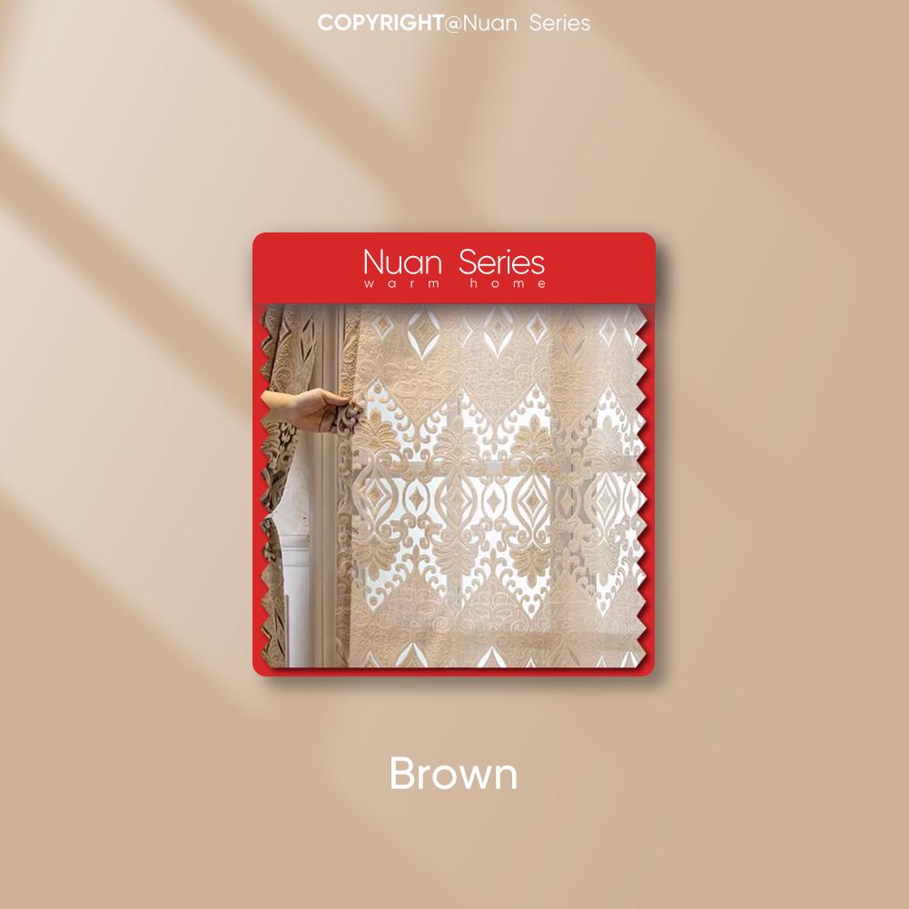 1 шт. серия Nuan, 10-30% затемняющие модные и роскошные жаккардовые полые удобные шторы для гостиной, спальни, домашний декор W300cm x L260cm коричневый
1 шт. серия Nuan, 10-30% затемняющие модные и роскошные жаккардовые полые удобные шторы для гостиной, спальни, домашний декор W300cm x L260cm коричневый