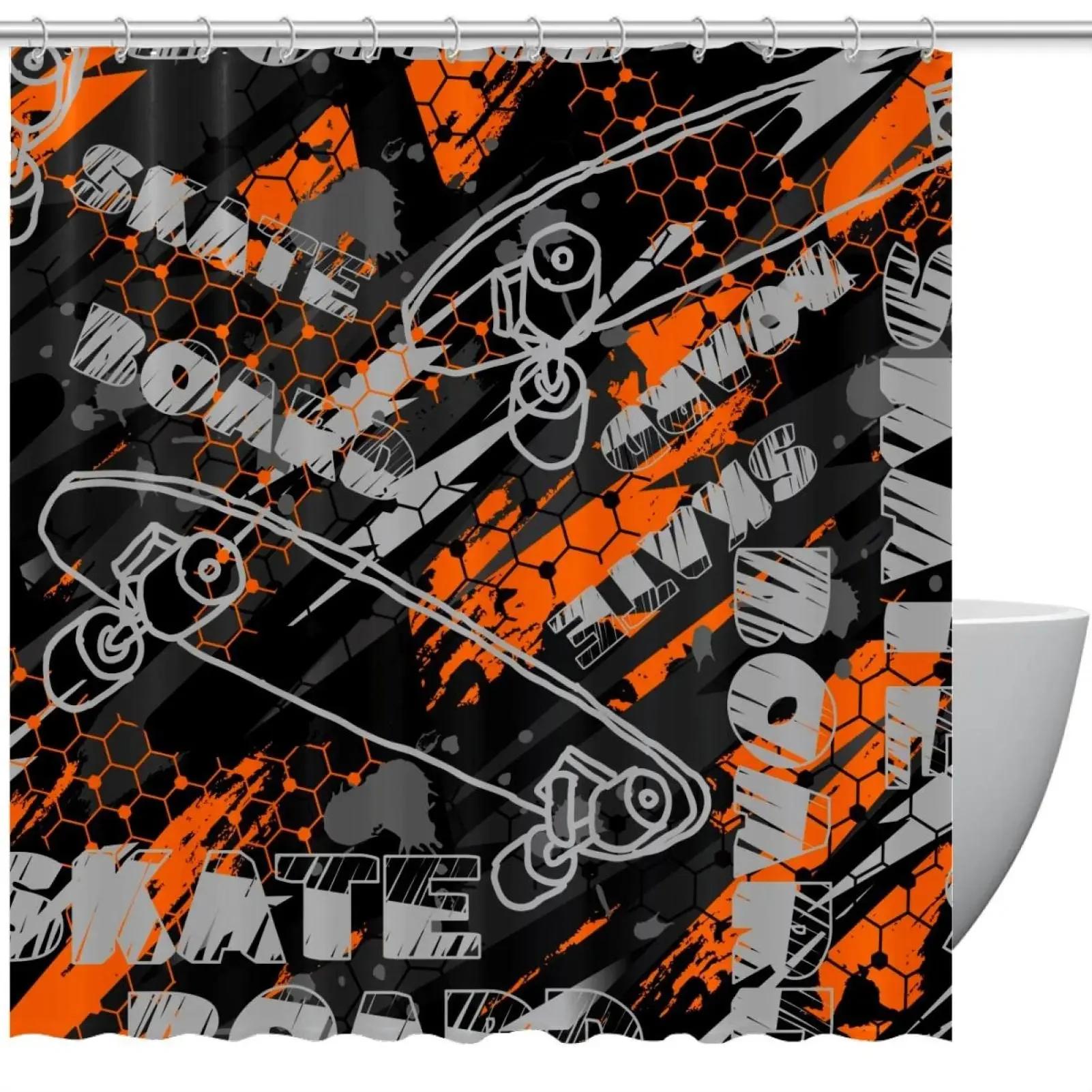 Urban Graffiti Skateboarder Shower Curtain,Waterproof Fabric With Bold Street Art For Trendy Bathroom Decor,Perfect For Hipsters W90XH180cm
Urban Graffiti Skateboarder Shower Curtain,Waterproof Fabric With Bold Street Art For Trendy Bathroom Decor,Perfect For Hipsters W90XH180cm