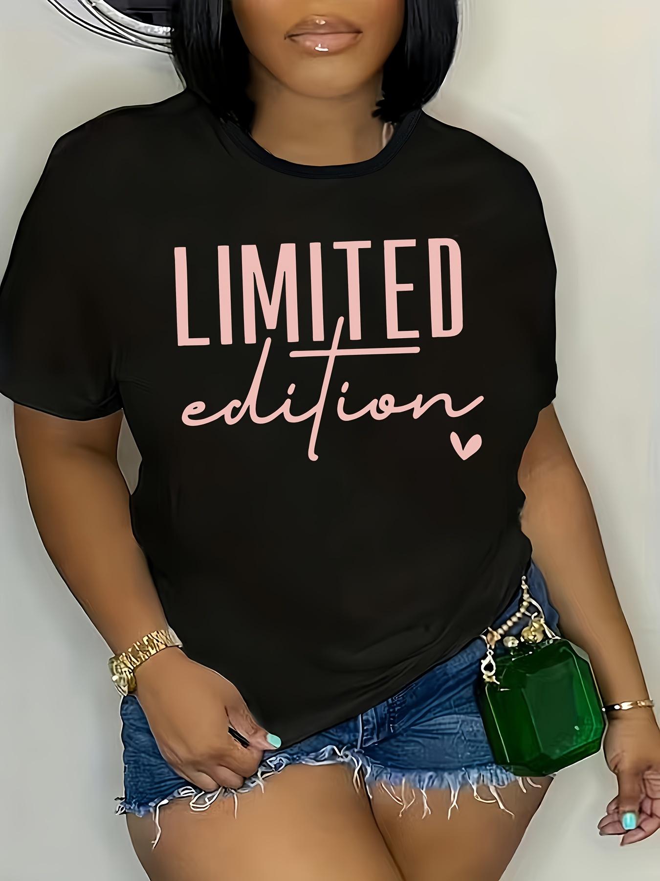 Limited Letter Print T-Shirt Casual Crew Neck Short Sleeve Fashion Tee Simple Design Showing Natural And Elegant Style Trendy S
Limited Letter Print T-Shirt Casual Crew Neck Short Sleeve Fashion Tee Simple Design Showing Natural And Elegant Style Trendy S