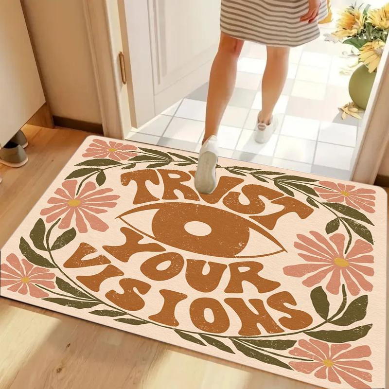 Boho Floral Take It Easy Quote Non-slip Carpet Washable Door Mat for Entryway Relaxing Home Decoration 40cm x 60cm
Boho Floral Take It Easy Quote Non-slip Carpet Washable Door Mat for Entryway Relaxing Home Decoration 40cm x 60cm