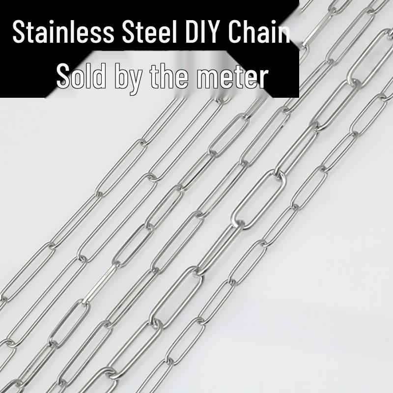 Stainless Steel Oval Cross Link Bracelet Necklace in Titanium Steel - DIY Jewelry Accessories.
Stainless Steel Oval Cross Link Bracelet Necklace in Titanium Steel - DIY Jewelry Accessories.