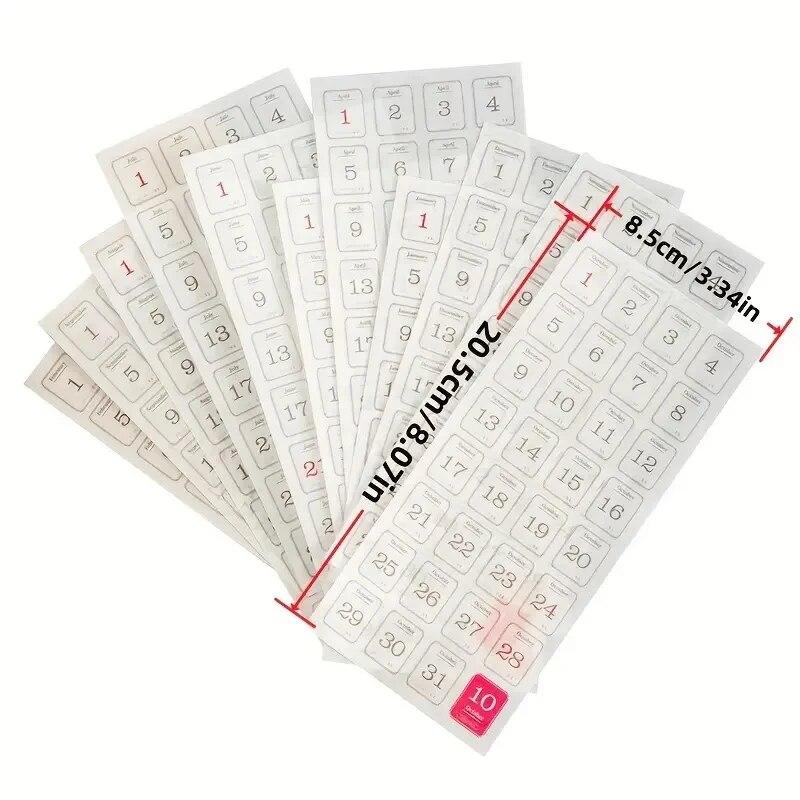 12pcs/pack 365 Days Calendar Decorative Stickers Scrapbooking Diy Label Diary Stationery Album Journal Planner Month Number Stic
12pcs/pack 365 Days Calendar Decorative Stickers Scrapbooking Diy Label Diary Stationery Album Journal Planner Month Number Stic