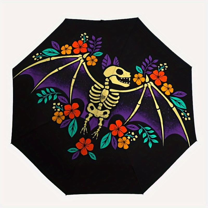 1pc Bat Skeleton Automatic Open/close Folding Umbrella, Compact Portable Travel Umbrella, Perfect Birthday/Christmas, Cute Umbrella, Durable
1pc Bat Skeleton Automatic Open/close Folding Umbrella, Compact Portable Travel Umbrella, Perfect Birthday/Christmas, Cute Umbrella, Durable