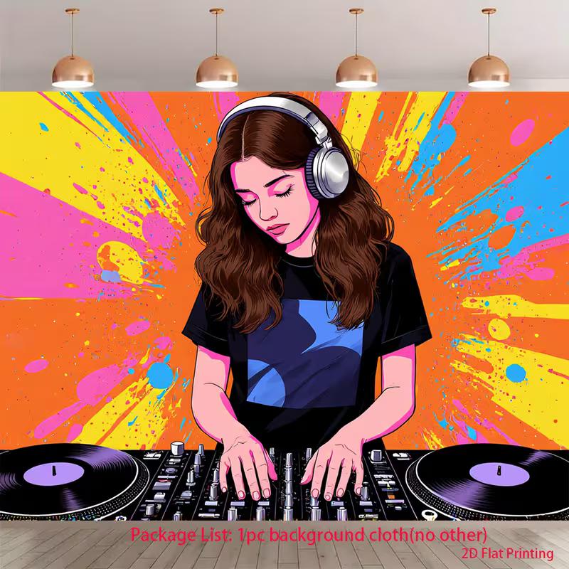 2D Bright Color DJ Turntable Backdrop for Room Decor & Birthday 47.2x31.5inch/120*80cm
2D Bright Color DJ Turntable Backdrop for Room Decor & Birthday 47.2x31.5inch/120*80cm